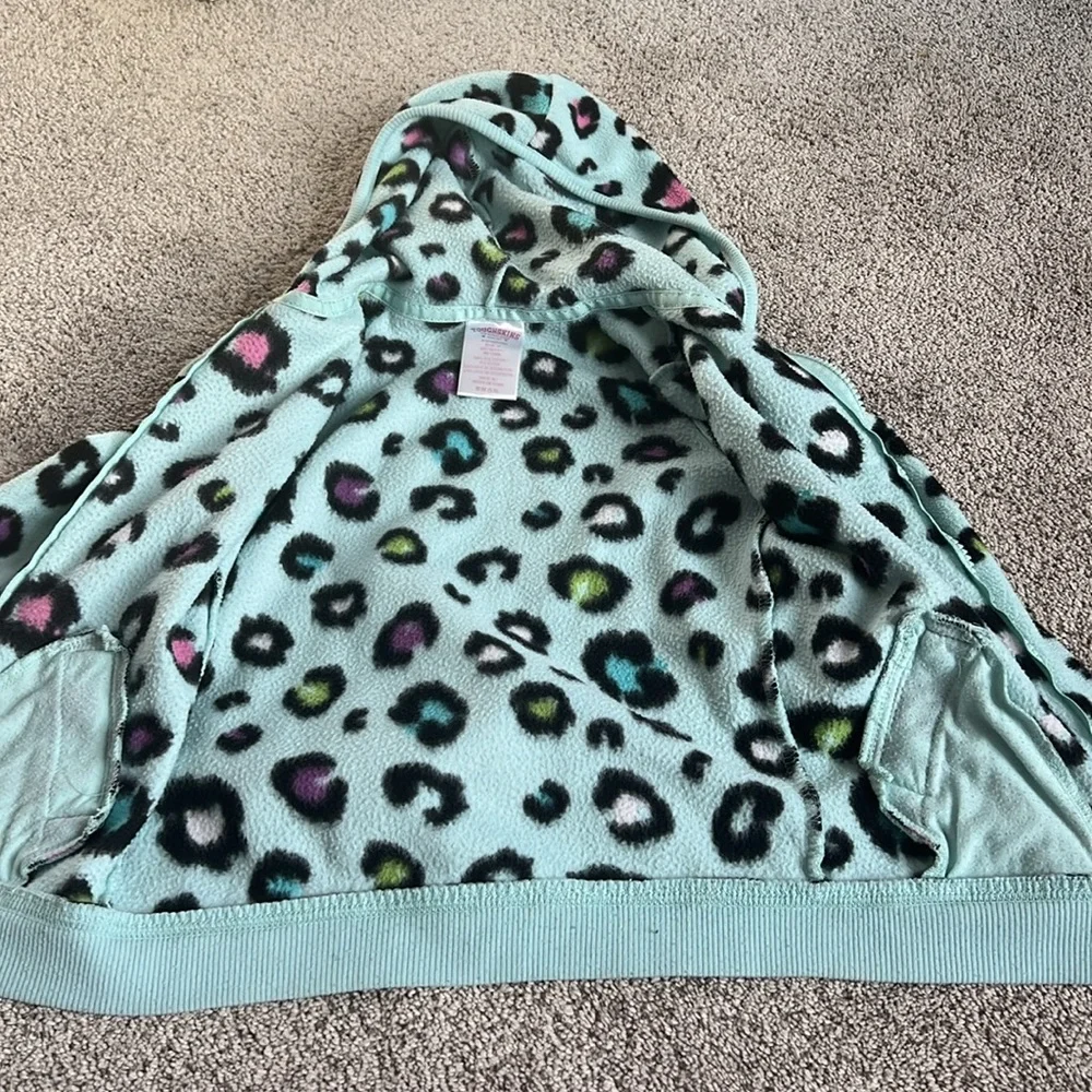 Girls Cheetah Fleece Jacket - 5/6
